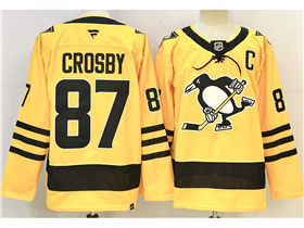Pittsburgh Penguins #87 Sidney Crosby 2025-26 Third Gold Jersey