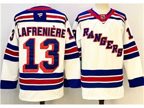 New York Rangers #13 Alexis Lafrenière White Jersey