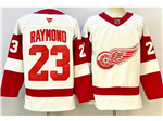 Detroit Red Wings #23 Lucas Raymond White Jersey