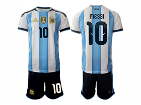 Argentina 2026 Home Blue/White Soccer Jersey with #10 Messi printing