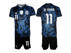 Argentina 2026 Away Navy Soccer Jersey with #11 di María Printing