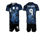 Argentina 2026 Away Navy Soccer Jersey with #9 J.Álvarez printing