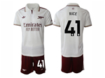 Arsenal F.C. 2025/26 Third White Soccer Jersey with #41 Rice Printing