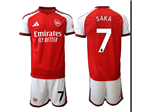 Arsenal F.C. 2026/27 Home Red Soccer Jersey with #7 Saka Printing
