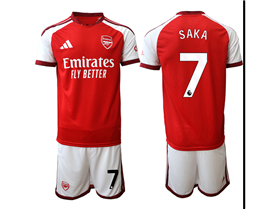 Arsenal F.C. 2026/27 Home Red Soccer Jersey with #7 Saka Printing