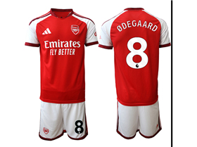 Arsenal F.C. 2026/27 Home Red Soccer Jersey with #8 Ødegaard Printing
