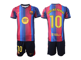 FC Barcelona 2026/27 Home Red/Blue Soccer Jersey with #10 Lamine Yamal Printing