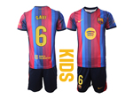 FC Barcelona 2026/27 Home Youth Red/Blue Soccer Jersey with #6 Gavi Printing