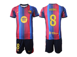 FC Barcelona 2026/27 Home Red/Blue Soccer Jersey with #8 Pedri Printing