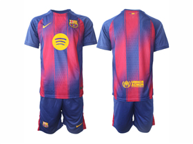 FC Barcelona 2025/26 Home Red/Blue Soccer Jersey 