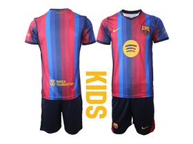 FC Barcelona 2026/27 Home Youth Red/Blue Soccer Jersey 