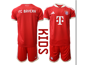 FC Bayern Munich 2026/27 Youth Home Red Soccer Jersey