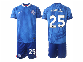 Chelsea F.C. 2025/26 Home Blue Jersey with #25 Caicedo Printing