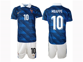France 2026 Home Blue Soccer Jersey with #10 Mbappé Printing