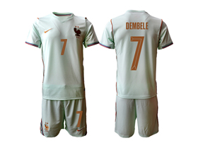 France 2026 Away White Soccer Jersey with #7 Dembélé Printing