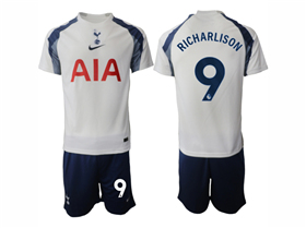 Tottenham Hotspur F.C. 2025/26 Home White Soccer Jersey with #9 Richarlison Printing