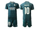 Real Madrid CF 2026/27 Away Dark Green Soccer Jersey with #10 Mbappé Printing