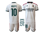 Real Madrid CF 2026/27 Home Youth White Soccer Jersey with #10 Mbappé Printing