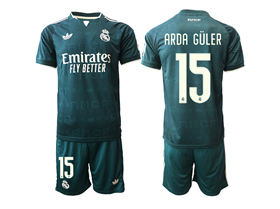 Real Madrid CF 2026/27 Away Dark Green Soccer Jersey with #15 Arda Güler Printing