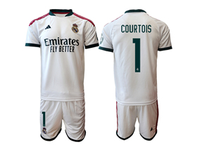 Real Madrid CF 2026/27 Home White Soccer Jersey with #1 Courtois Printing