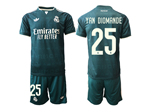 Real Madrid CF 2026/27 Away Dark Green Soccer Jersey with #25 Yan Diomande Printing