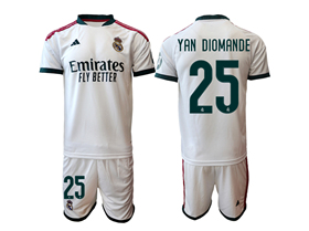 Real Madrid CF 2026/27 Home White Soccer Jersey with #25 Yan Diomande Printing