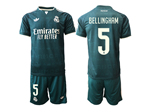 Real Madrid CF 2026/27 Away Dark Green Soccer Jersey with #5 Bellingham Printing