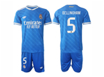 Real Madrid CF 2025/26 Third Blue Soccer Jersey with #5 Bellingham Printing