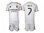 Real Madrid CF 2025/26 Home White Soccer Jersey with #7 Vini Jr. Printing