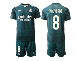 Real Madrid CF 2026/27 Away Dark Green Soccer Jersey with #8 Valverde Printing