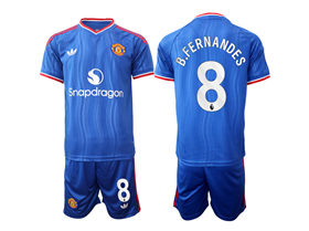 Manchester United F.C. 2026/27 3rd White Soccer Jersey with #8 B.Fernandes Printing
