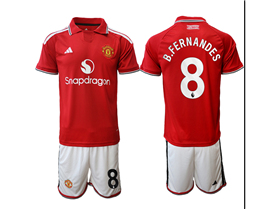 Manchester United F.C. 2026/27 Home Red Soccer Jersey with #8 B.Fernandes Printing
