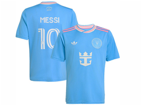 Inter Miami CF 2025 Third Away Blue Soccer Jersey with #10 Messi Printing