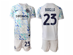 Inter Milan 2025/26 Away White Soccer Jersey with #23 Barella Printing