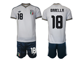 Italy 2026 Away White Soccer Jersey with #18 Barella Printing