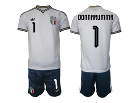 Italy 2026 Away White Soccer Jersey with #1 Donnarumma Printing