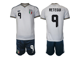 Italy 2026 Away White Soccer Jersey with #9 Retegui Printing