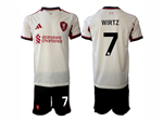 Liverpool F.C. 2025/26 Away White Soccer Jersey with #7 Wirtz Printing