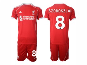Liverpool F.C. 2025/26 Home Red Soccer Jersey with #8 Szoboszlai Printing