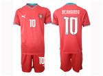 Portugal 2026 Home Red Soccer Jersey with #10 Bernardo Printing