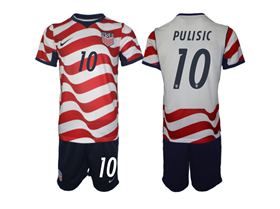 USA 2026 Home White Soccer Jersey with #10 Pulisic Printing