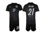 USA 2026 Away Navy Soccer Jersey with #21 Weah Printing