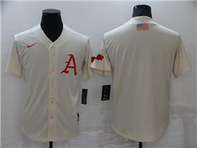 Arkansas Razorbacks Cream College Baseball Jersey