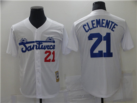 Santurce Crabbers #21 Roberto Clemente White Baseball Jersey