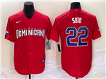 Dominican Republic Baseball #22 Juan Soto Red 2023 World Baseball Classic Jersey