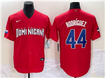 Dominican Republic Baseball #44 Julio Rodríguez Red 2023 World Baseball Classic Jersey