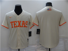 Texas Longhorns Cream College Baseball Jersey