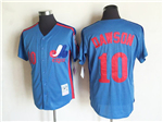 Montreal Expos #10 Andre Dawson Blue Throwback Jersey