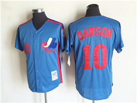 Montreal Expos #10 Andre Dawson Blue Throwback Jersey