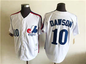 Montreal Expos #10 Andre Dawson White Throwback Jersey